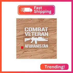 3s Motorline Fba201522s51 Afghanistan Combat Veteran Decal Vinyl Sticker - White 4 Inches No Background