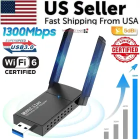 32345676 Aapex Usb 3.0 Wireless Wifi Adapter 1300mbps Long Range Dongle Dual Band