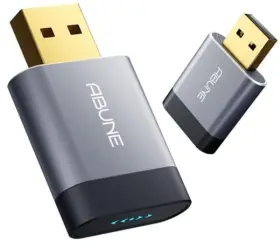 Ca7-b Abune Wireless Carplay Adapter For Iphone And Android Auto 2025 Upgrade Easy To Gray
