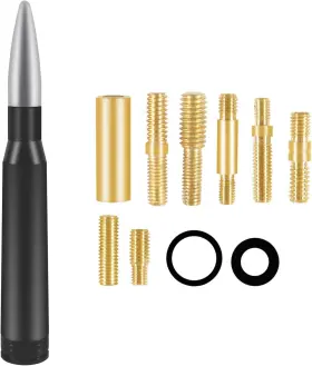 Aceirmc 701715445697 Vehicle Stubby Antenna Mast Bullet Car Truck Replacement For Silvery Aceirmc 701715445697 Vehicle Stubby Antenna Mast Bullet Car Truck Replacement For Silvery