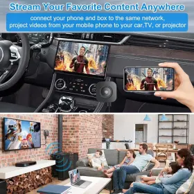 R603 Acywobi 3 In 1 Wireless Carplay Adapter Android Auto With Netflix/y R603 Acywobi 3 In 1 Wireless Carplay Adapter Android Auto With Netflix/y