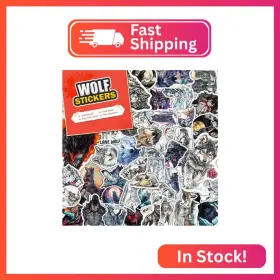 2566 Amazefull 100 Pack Wolf Stickers Large Size Graphic Decal Sticker For Laptop Phone Ca