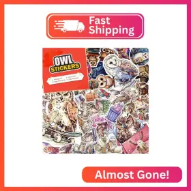735557 Amazefull 100 Pcs Owl Stickers Pack Waterproof Vinyl Decals For Water Bottles Laptops
