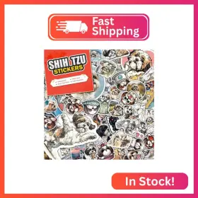 74009 Amazefull 100 Pcs Shih Tzu Stickers Pack Waterproof Dog Decals For Water Bottles Laptop
