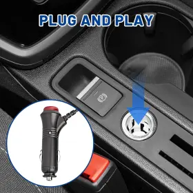 Ub-cig-a01 Anina 5.5x2.1mm Car Cigarette Lighter Adapter Plug Cord With Switch Button 6.5f #3
