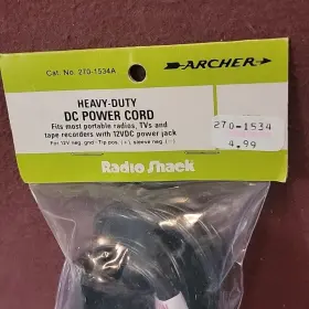 270-1534a Archer Radio Shack Heavy Duty Dc Power Cord Cigarette Lighter 12v #3 270-1534a Archer Radio Shack Heavy Duty Dc Power Cord Cigarette Lighter 12v #3