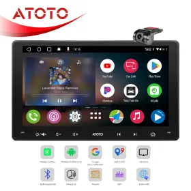 A5lg209t-s02-yf75hb82 Atoto 9 Inch 2 Din Car Stereo Carplay Android Radio Wifi Bluetooth With Front Cam