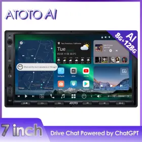 Aiatof7g2a7we01ai Atoto Ai X10 8g 128g 7 Inch Chatgpt Apple Android In-dash Carplay Stereo Double-din