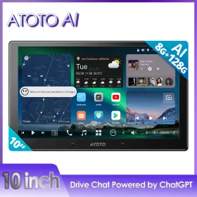 Aiatox10g2a7e01ai Atoto Ai X10 8g 128g 10 Inch Chatgpt Apple Android In-dash Carplay Stereo Double-din