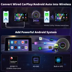 Aita2b6abk01sai Atoto Ai 3 In 1 Cb6 Ultra 4 64gb Wireless Carplay Real Box Android Auto Gps Bt Adapter #2 Aita2b6abk01sai Atoto Ai 3 In 1 Cb6 Ultra 4 64gb Wireless Carplay Real Box Android Auto Gps Bt Adapter #2
