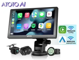 Atop80701cstaai Atoto Ai 7in Apple Android Carplay Stereo Radio With Front Rear Camera Touchscreen
