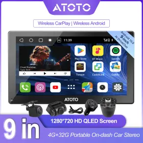 Atai10sw01ai Atoto 9 Inch Portable Car Stereo Wireless Carplay Touch Screen Radio Gps Bluetooth