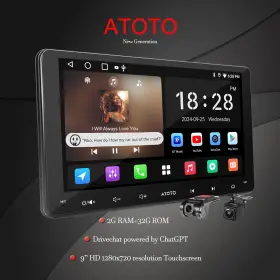 Atvs9tdh6365sd Atoto A5l 9 Inch 2 Din Car Stereo Apple Carplay Android Gps Bluetooth With F R Cam Atvs9tdh6365sd Atoto A5l 9 Inch 2 Din Car Stereo Apple Carplay Android Gps Bluetooth With F R Cam