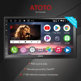 Auhsg2a7pa01t5k Atoto A6pf 7 Inch 2-din Touch Screen Car Stereo 2g 32g Android Radio Gps Bluetooth