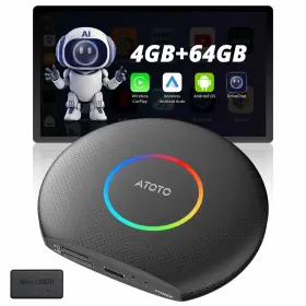 Cb6aenbkb-s01 Atoto Ai Box Wireless Carplay/android Auto Adapter With Netflix Youtube Without Bd2 Cb6aenbkb-s01 Atoto Ai Box Wireless Carplay/android Auto Adapter With Netflix Youtube Without Bd2