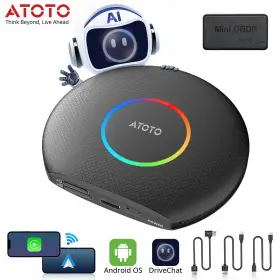 Cb6aenbks01b Atoto Wireless Android 13 Carplay Ai Box Netflix Youtube Bt With Obdii Scan Tool
