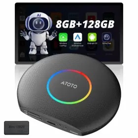 Cb6benbkb-s01 Atoto Cb6 Wireless Carplay Android Auto Ai Box Multimedia Adapter Obd2 Scanner