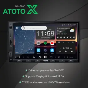Atx10g2a7e02ai Atoto X X10 In-dash Carplay Stereo 8g 128g Apple Android Double-din With Rear Camera