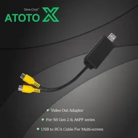 Atxacahv48ai1920 Atoto X For S8 Gen 2 And A6pf Not 1 F7 Sa102 A6y Video Out Adaptor Usb To Rca