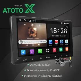 Atxatoa5rg6f9e01ai Atoto X 9 Inch 2g 32g Apple&android Carplay Stereo 2-din Siriusxm Radio Gps Drivechat