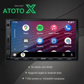 Xf7g2a7we0182ai Atoto X Double-din 7 Inch Wireless Carplay Stereo Head Unit With Drivechat Apple Android Auto