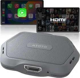 Atotomove 744110789706 Ad1 Wireless Carplay Box Adapter With Hdmi Input 2 In 1 Dongle For Wired Carpla