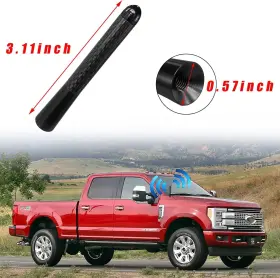 Augeny-665sa Augeny Car Short Antenna 3.14 Inch Carbon Fiber Replacement Inches Black #2
