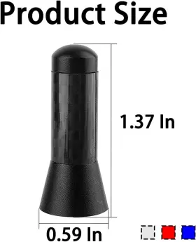 Belomi-antenna2 Belomi Car Short Antenna 3.5cm Aerial Universal Stubby Carbon Red #2
