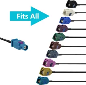 8523713713 Bingfu Fakra Z Female To Male Vehicle Antenna Extension 16.5ft / 5m Blue #3