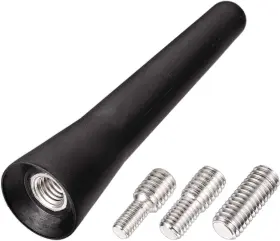 Bfn00556 Bingfu Car Radio Short Rubber Antenna Mast Only For 2.5 Inch 1-pack Black