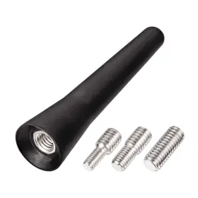 Bingfu Jpb0195 Car Radio Short Rubber Antenna Mast Only For 2.5 Inch 1-pack Black