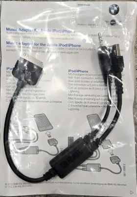 Bmw 61122338491 Genuine Usb/audio Y-cable Adapter Part Number