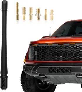 F150 Branded 615272495128 Short Antenna Compatible With Ford 2009-2024 Geyrut Truck Black