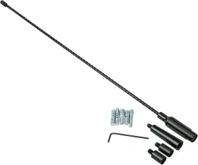 Rmfb17-wp1 Branded 17 Inch Universal Car Radio Spiral Antenna Mast - Top Black