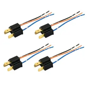 Bstenky Hml029 4 4pcs H4 Hb2 9003 Male Socket Headlight Fog Light Adapter Connector 3 Wire Way