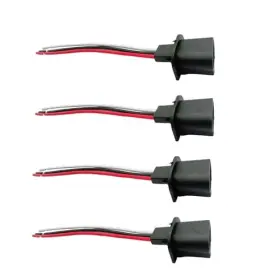 Bstenky Hml033 4 4pcs 9008 H13 Male Bulb Socket Headlight Fog Use Adapter Connector Wiring