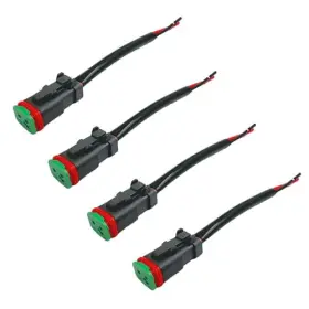 Bstenky Hml039 4 4pcs Dt Dtp 2 Pin Female Bulb Socket Headlight Adapter Connector Wiring