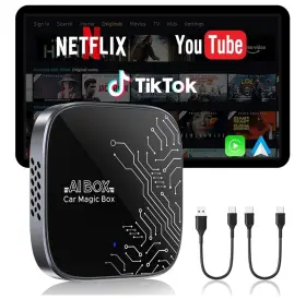 Bytewave 744110482553 Carplay Adapter For Streaming Netflix/youtube/tiktok/tf Card 4-in-1 Wireless Bytewave 744110482553 Carplay Adapter For Streaming Netflix/youtube/tiktok/tf Card 4-in-1 Wireless