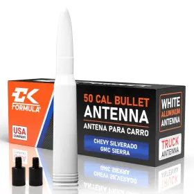 Ck Formula 810113700915 Gloss White 50 Cal Bullet Antenna For Chevy Silverado And Gmc Small