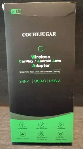 By963h Cochejugar Wireless Carplay Adapter 2024 Upgraded 2-in-1 For Apple And An