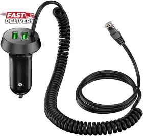 Crossery 705353972362 Radar Detector Power Cord With Dual Usb Charger Ports - Replacement Adapte Crossery 705353972362 Radar Detector Power Cord With Dual Usb Charger Ports - Replacement Adapte