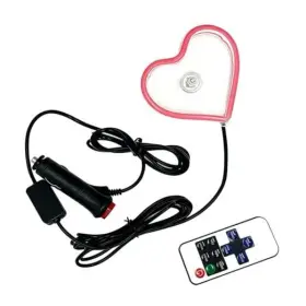 Cuymoap Capmpn3 Car Led Ambient Light Heart-shaped Neon Window With Suction Cup Ip65