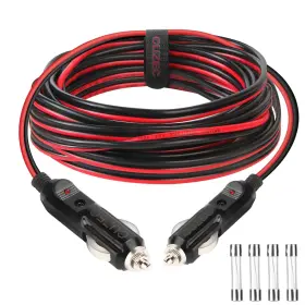 3.66m Cuzec 619317769076 Heavy-duty 20a 12ft / 14 Awg Male To Cigarette Lighter Plug Cha