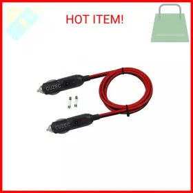 Cuzec 698545804957 Heavy-duty 15a 4.9ft / 1.5m 16 Awg Male To Cigarette Lighter Plug Cha