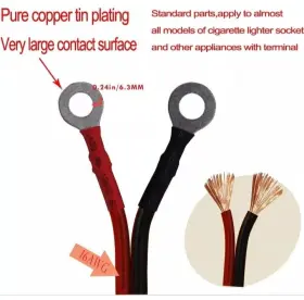Cuzec 698545805046 Heavy Duty 15a Male Plug Cigarette Lighter Adapter Power Supply Cord With 13.1ft #2