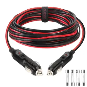 Cu2014010 Cuzec Heavy-duty 20a 10ft / 3.05m 14 Awg Male To Cigarette Lighter Red
