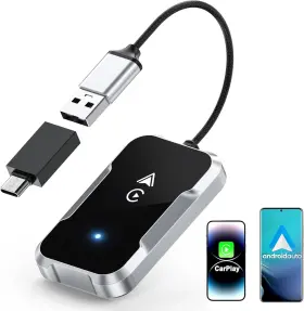 Cxkxxfwy 313052216283 2-in-1 Carplay And Android Auto Adapter With Usb Type-c Ports Wireless Carp
