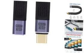 Cy-uc-040-0.13w Cy Usb C Short Cable Usb4 Plug To Black Male Female 40gbps 240w