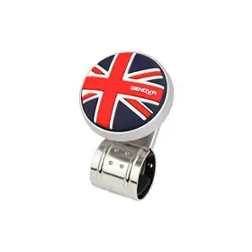 Sf-001 Dabok Union Jack Steering Wheel Sports Non-slip Pvc Power Handle Spinner Red