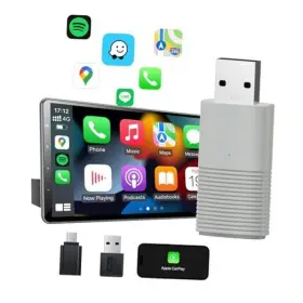 Dilx-mwca-001 Dilxyuy Mini Wireless Carplay Adapter 10s Auto-connect For Cars With Oem Gray